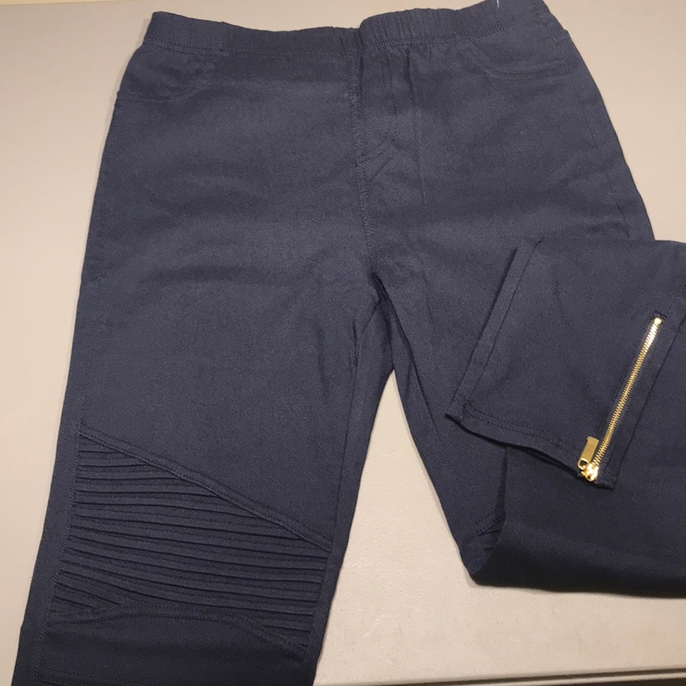 Moto Skinny Leggings with Ankle Zipper